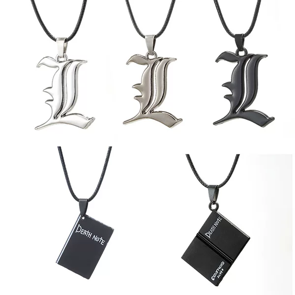 Japanese anime Death black notebook Death diary Death Note necklace Big L pendant factory direct sales