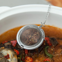 Creative home stainless steel fine mesh seasoning ball kitchen soup marinade spice stew filter filter residue tea ball