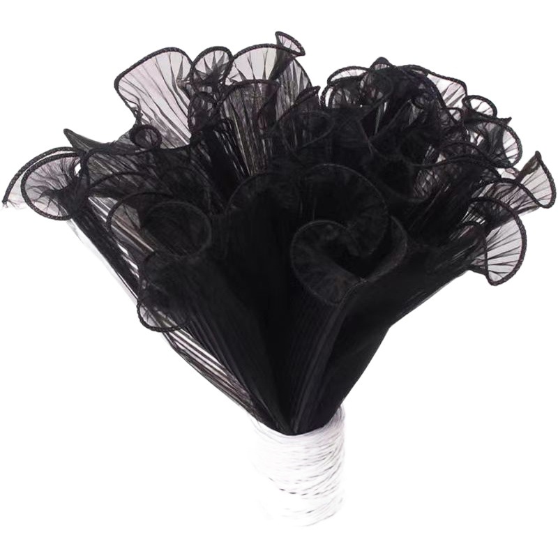 Perla de hilo de aerosol flor embalaje borde de la onda ramo de hilo DIY hornear decoración de la torta de la tienda de flores material al por mayor