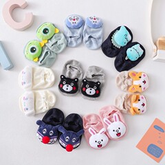 2023 children's socks ins style baby children's invisible socks dotted non-slip three-dimensional cartoon cotton socks doll socks wholesale