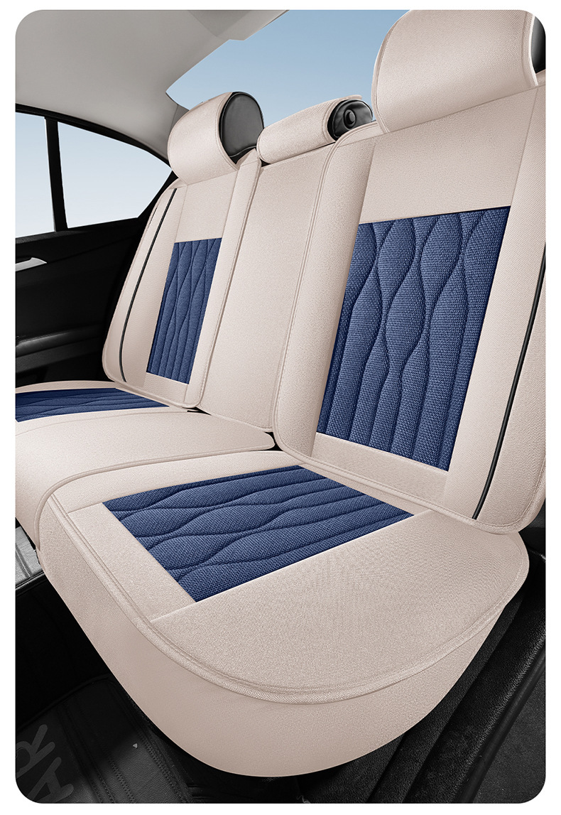 2025 New Model Linen All-Season Universal Car Seat Cushion Full Surround Breathable Seat Cover Cross-Border Wholesale
