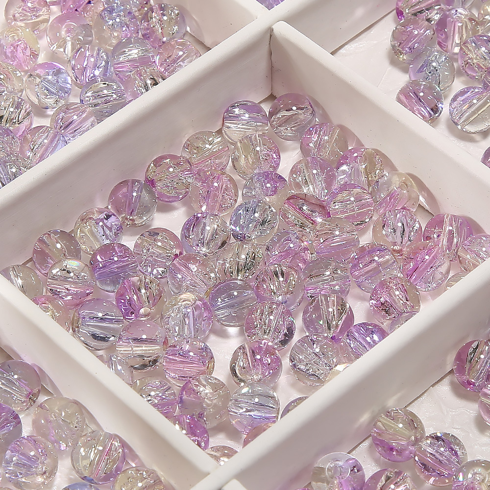 10 ミリメートル [ビッグフィッシュベゴニア] アイスクラック爆発ビーズガラスビーズ手作り diy ブレスレットビーズジュエリーアクセサリー素材