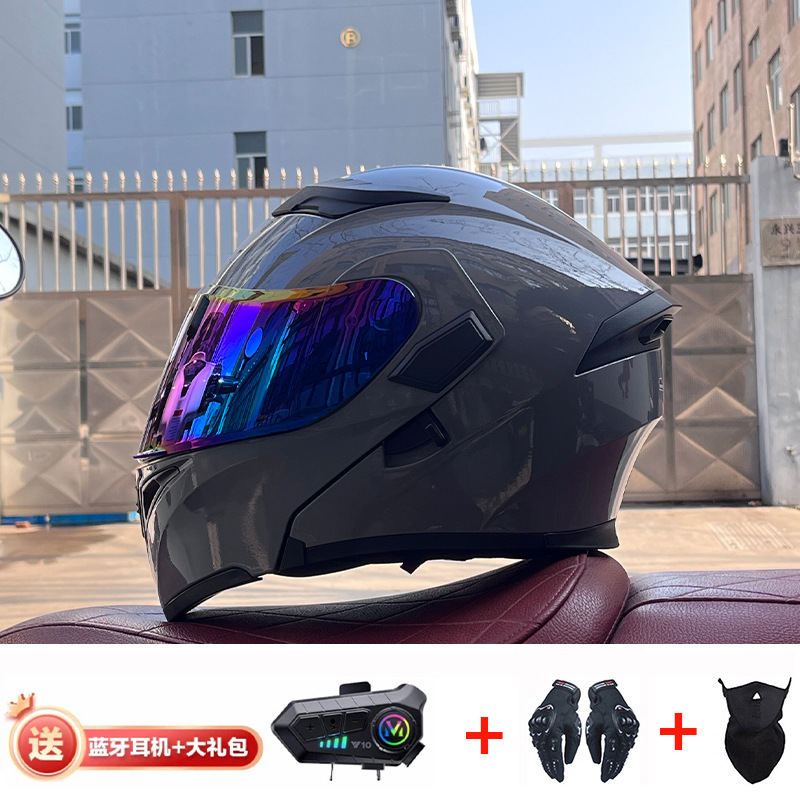 JIEKAI casco de motocicleta casco completo de motocicleta para hombres y mujeres Bluetooth casco de exposición casco de coche eléctrico 3C certificación