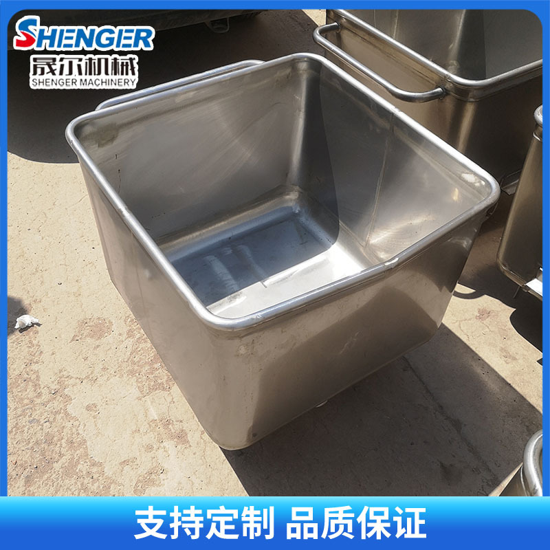 食品馅料周转料车 移动式不锈钢小料车 车间用馅料牛排腌制料桶车