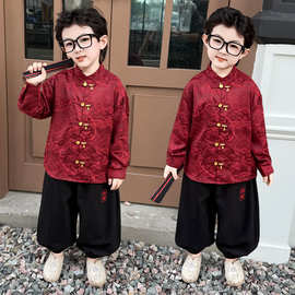 男童哪吒古风汉服套装夏装儿童唐装中国风改良服装男孩中式演出服