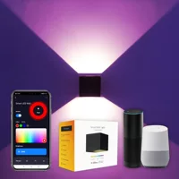 Граффити Smart WiFi открытый водонепроницаемый светодиодный настенный свет Регулируемый угол RGBCW мобильный телефон APP беспроводной контроль