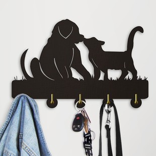 Cat and dog hook wall door clothes coat hat hanger kitchen bathroom towel hook strong sticky hook