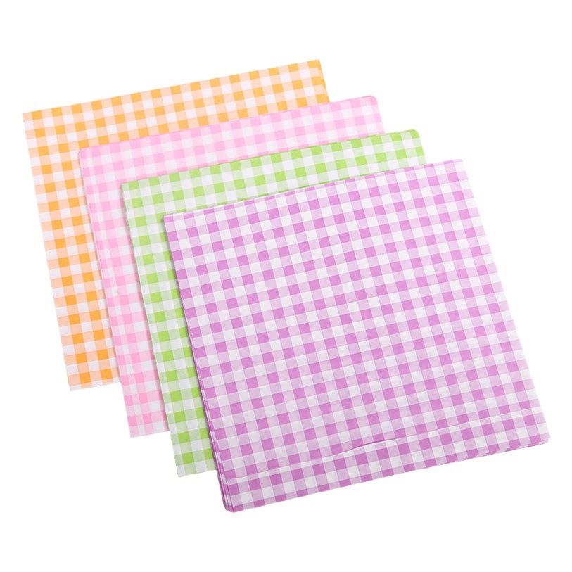 Cuadrado 18cm recubierto de papel a prueba de aceite hamburguesa caja almohadilla de papel bento pastel de papel a prueba de aceite sándwich de papel de embalaje al por mayor