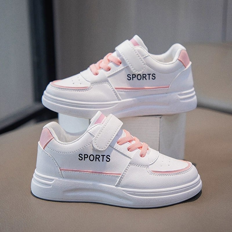 Детские кроссовки, спортивная обувь для девочек, новая модель весны и осени 2025 года, белые школьные туфли, универсальные кроссовки для бега с мягкой подошвой для девочек.