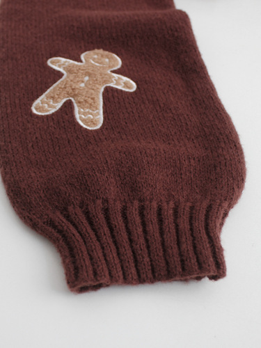 Cross-border foreign trade Amazon TEMU source factory: Women's Knitted Sweater with Cookie-Pattern Design, Short Cardigan for Spring and Autumn