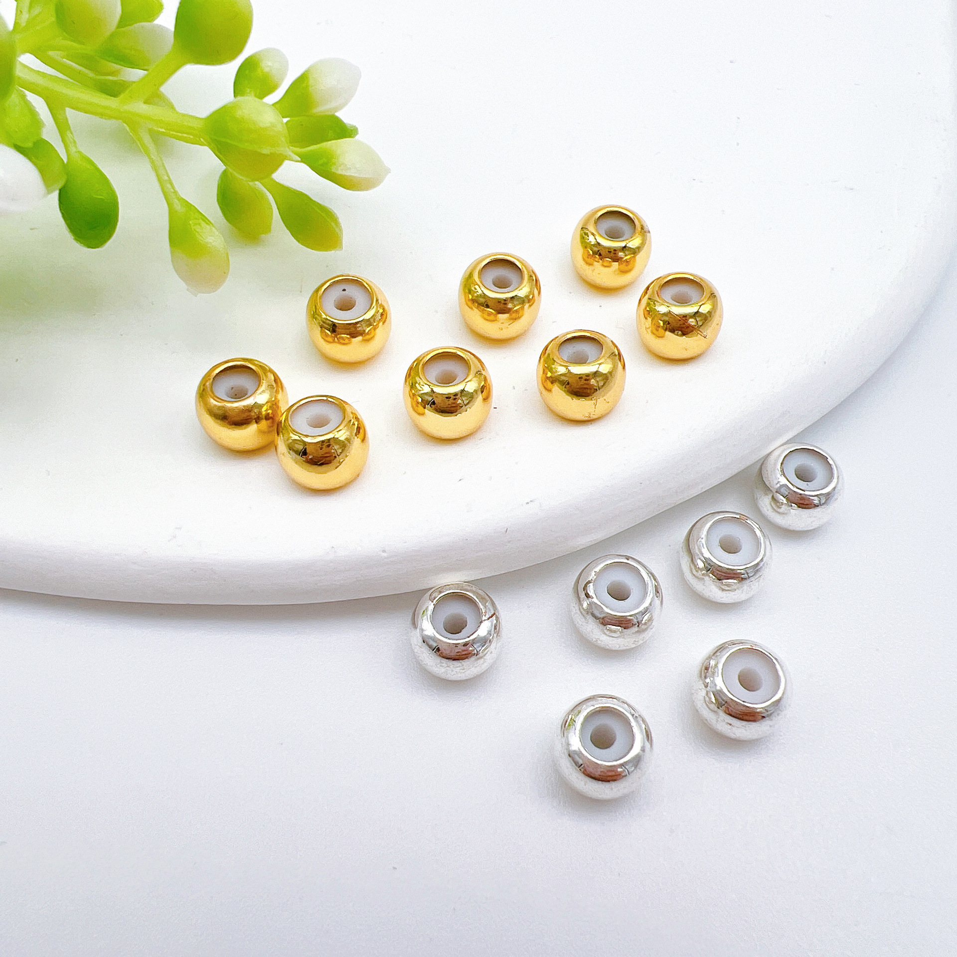 Silicone copper beads