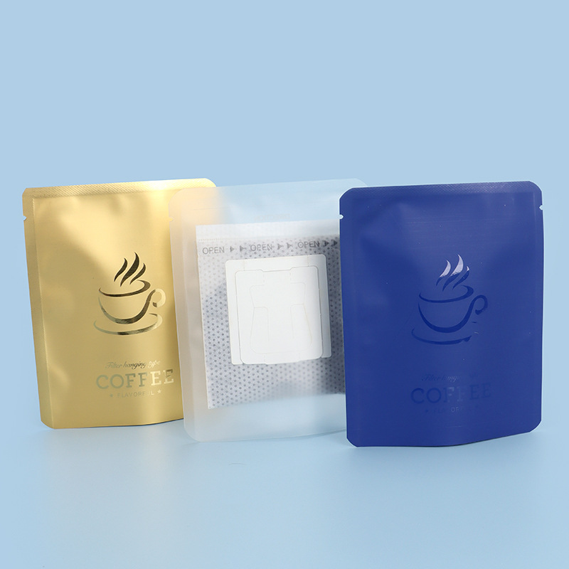 Bolsa de café con orejas colgantes, bolsa de papel de aluminio de papel kraft, bolsa de envasado de alimentos para granos de café, bolsa de envasado de café en polvo, bolsa de envasado pequeña
