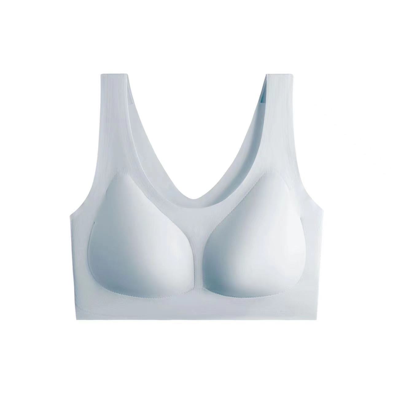 Nueva ropa interior deportiva de mujer sin marcas en forma de U envuelta en el pecho sin anillo de acero para evitar que la luz se reúna y se reúne en el pecho bra