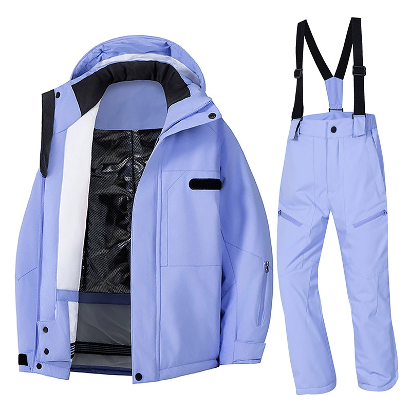 跨境儿童滑雪服套装2025冬季新款男童女童户外运动穿搭外贸批发