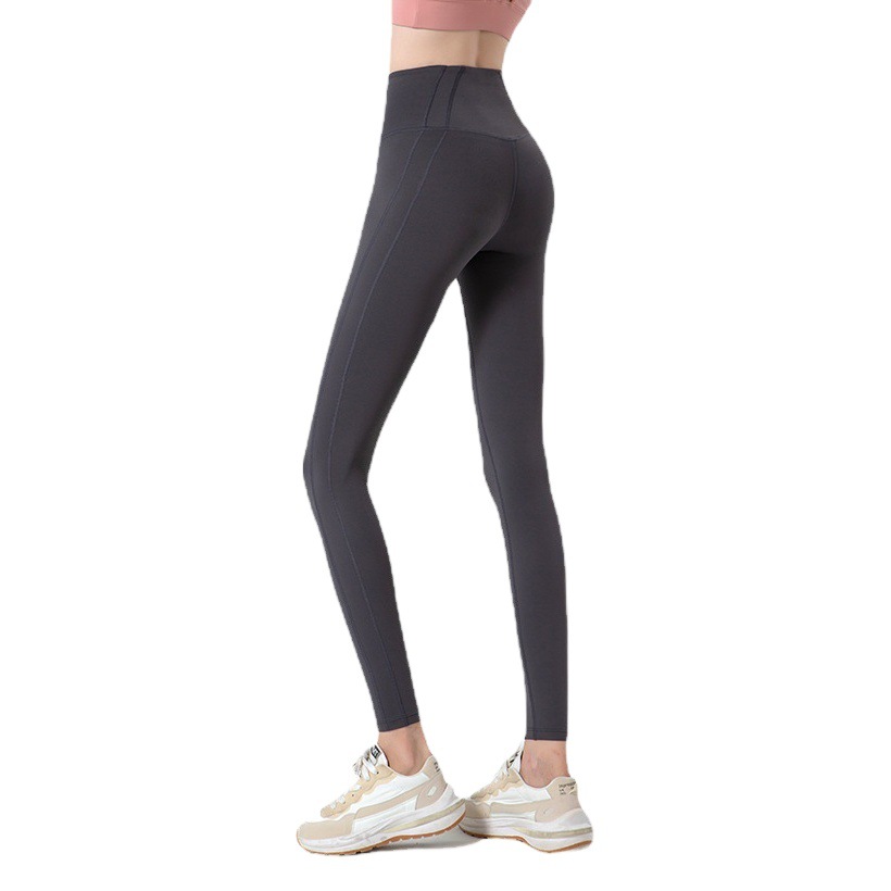 LULU mismo estilo pantalones de melocotón con forma de pierna de mujer con sensación de nube cintura alta adelgazante Levantamiento de cadera pantalones de yoga sin vergüenza línea correr pantalones de fitness