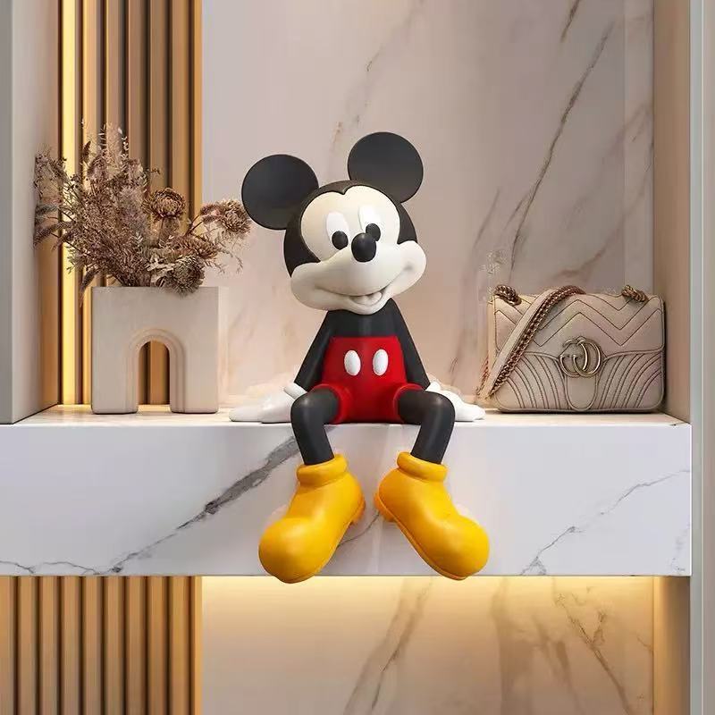 手作りのブラインドボックスのミッキーの大きいサイズのかわいいミッキーマウスのブルトの公仔の立ち姿の座っている姿のアニメの置物の模型|undefined