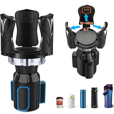 Car-mounted water cup holder multifunctional rotating car center console beverage holder expandable large cup holder cross-border detachable