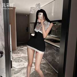 性感纯欲紧身连衣裙御姐收腰显瘦兔女郎包臀短裙小胸显瘦睡裙F140