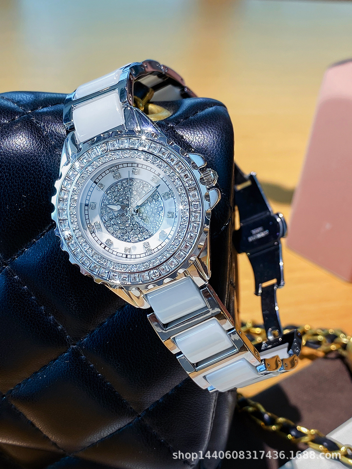 prance新款陶瓷带满天星手表一件代发抖音爆款时尚潮流个性腕表