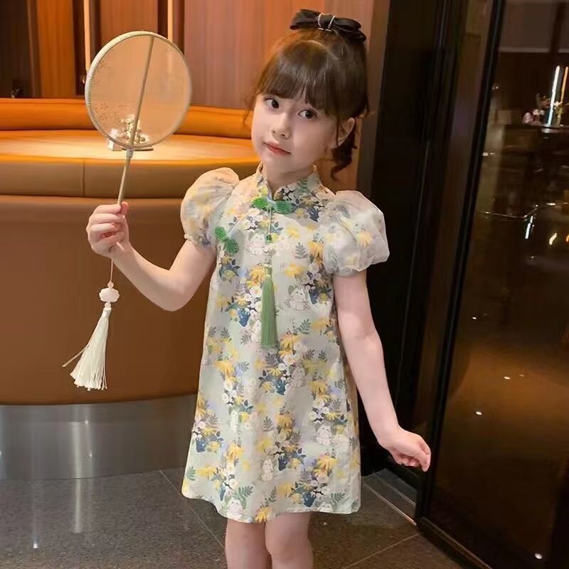 Vestido de niñas 2025 nuevo bebé vestido de verano vestido de estilo nacional vestido de verano chino nuevo cheongsam de verano para niños image 5