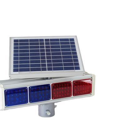 太阳能爆闪灯警示灯 LED交通信号灯双面四灯频闪灯道路信号灯