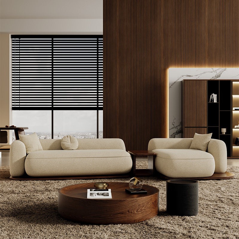 Diseñador de sofá de madera sólida de forma especial Oficina de reunión de invitados Salón de recepción Oficina de ventas Lobby de la tienda del hotel
