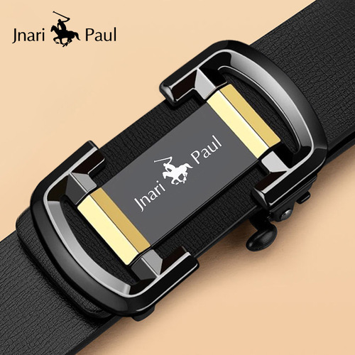 Men's belt toothless automatic buckle genuine leather men's young and middle-aged simple and fashionable inner wear type factory direct selling belt for men