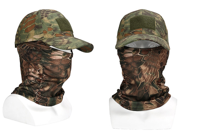 Traje de máscara de gorra de béisbol de camuflaje caliente transfronterizo acampar al aire libre senderismo escalada pesca gorra deportiva de protección solar