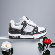 2025春季新款拼色低帮板鞋透气防滑男女休闲鞋