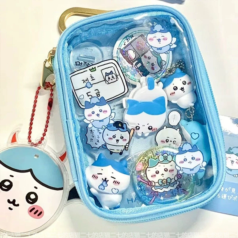 Small Clear Pouch, PVC Keyring Wallet, 16×11×3 cm, Zippered Cute Storage Case