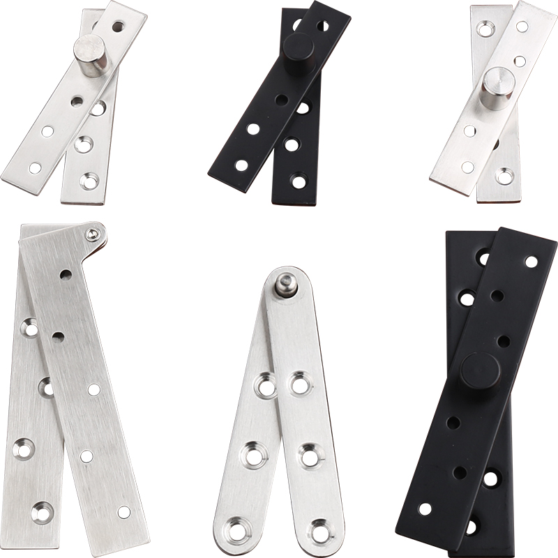 Eje de puerta bisagra de boca de pollo pieza de conexión giratoria excéntrica rotación de una palabra puerta invisible superior e inferior bisagra del eje del cielo y la tierra