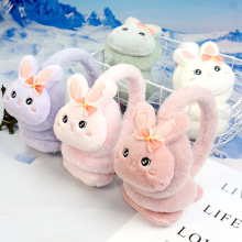 儿童耳套女童保暖冬季卡通小兔子毛绒头饰耳罩男防风防寒耳暖耳包