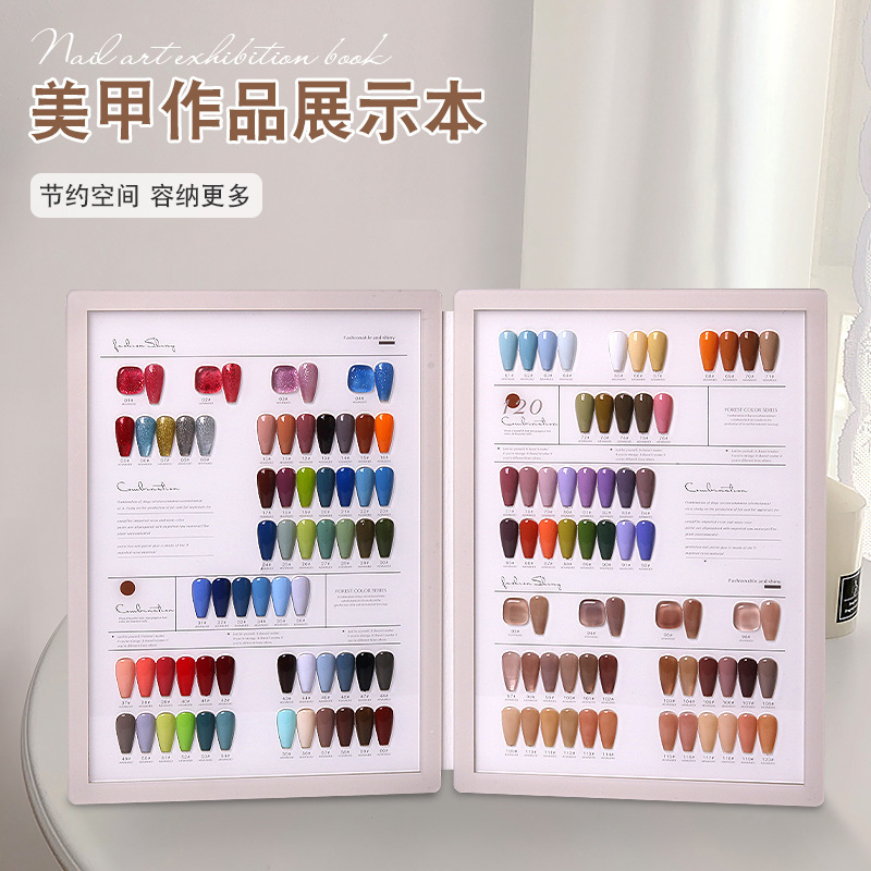 New display board nail color plate display book acrylic color card display stand inlaid plate nail plate color card book