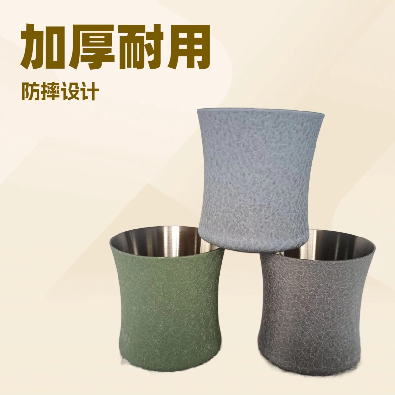 新しい北欧スタイルのハイエンドのシンプルなクリームスプレー花マルチカラーステンレス鋼コーヒーカップワイングラス|undefined