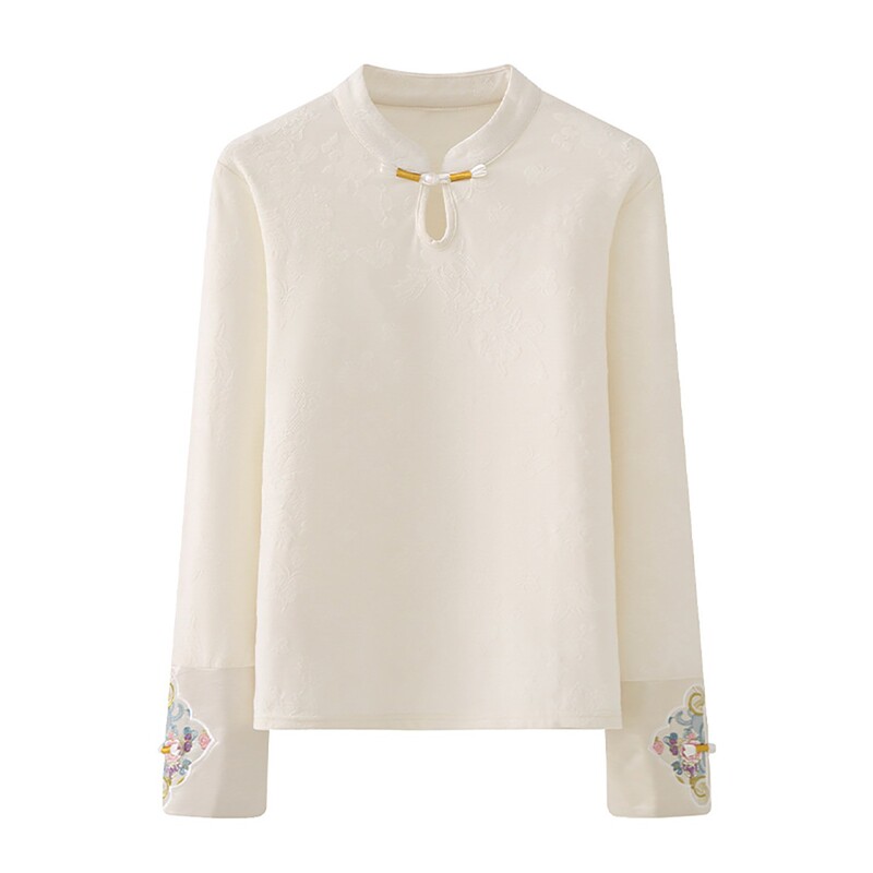 Aigle New Chinese-Style Stand-Collar Base Shirt for Women 2026 New Embroidered National Style Vest Inner Cotton Top Aigle New Chinese-Style Stand-Collar Base Shirt for Women 2026 New Embroidered National Style Vest Inner Cotton Top