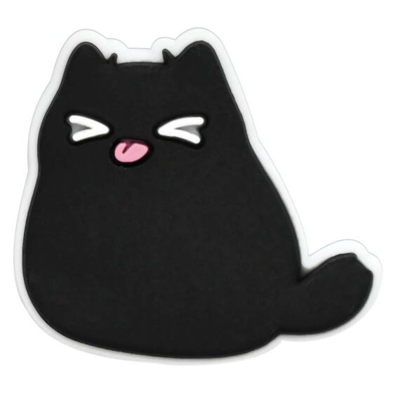 Cute Cartoon Little Black Cat Series small size PVC Soft Adhesive Patch Cross-border Refrigerator Stickers Hole Shoes DIY Accessories