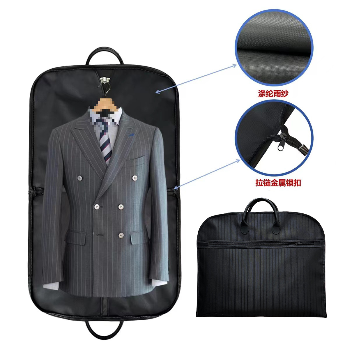 Oxford traje cubierta de polvo bolsa de almacenamiento bolsa de ropa traje personalizado cubierta de traje impermeable