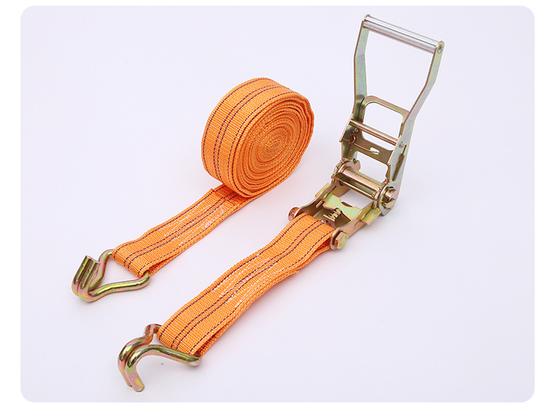 5cm Double Hook Polypropylene Binding Strap Truck Ratchet Tensioner Cargo Tightening Fastener Thickened Strapping Belt Manufacturer
