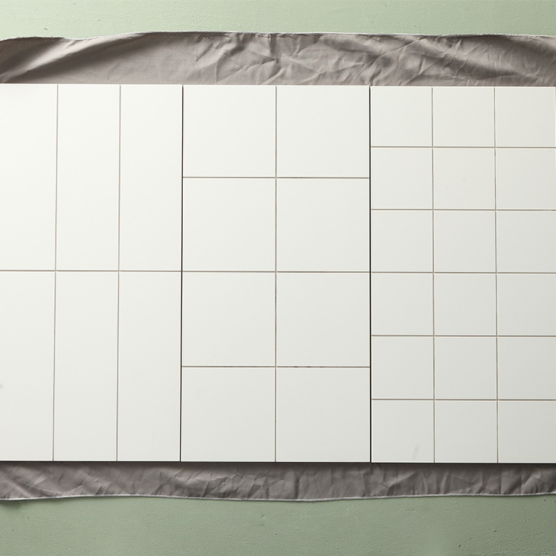 柔らかい光の台所の壁のれんがの300x600北欧の全磁器の白いれんがの溝の格子のれんがのベランダ、トイレのタイル|undefined