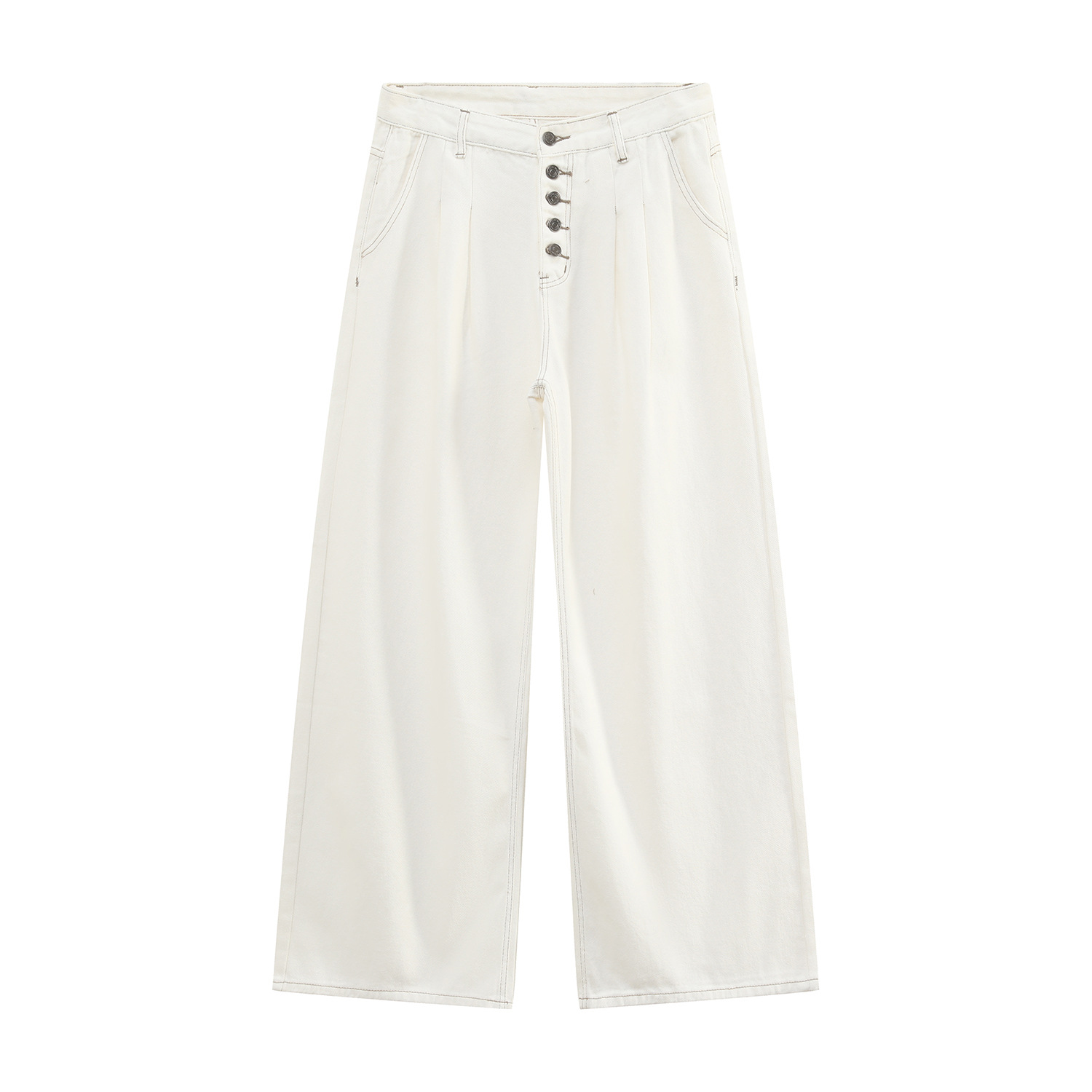 MTLCLOTHES Jeans Relaxed Wide-Leg White