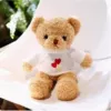 Rice Seaweed Double Heart White Sweater Bear