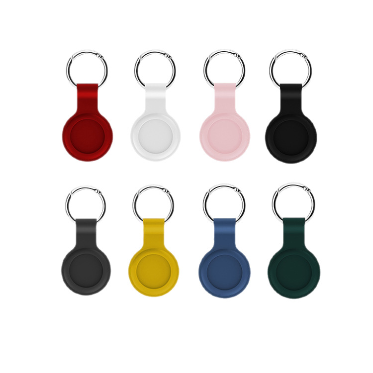 Base AirTag Tracker Cover Silicone líquido impermeable para mascotas a prueba de pérdida de manzanas