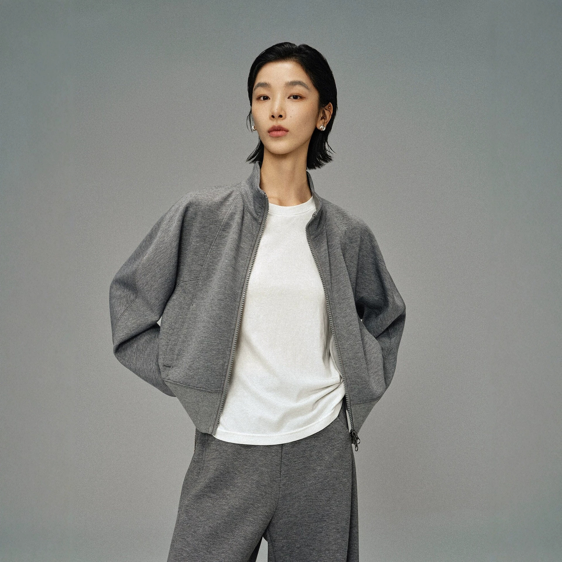 Women's Sporty Luxury Jacket, 2026 Autumn New Style, Loose Fit, Slimming, Versatile Stand Collar Jacket
