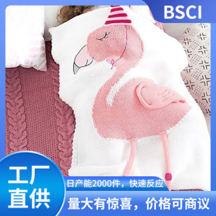 Ruijing Textile ins Популярный в Интернете детский вязаный чехол-одеяло с единорогом Детское одеяло Повседневное одеяло