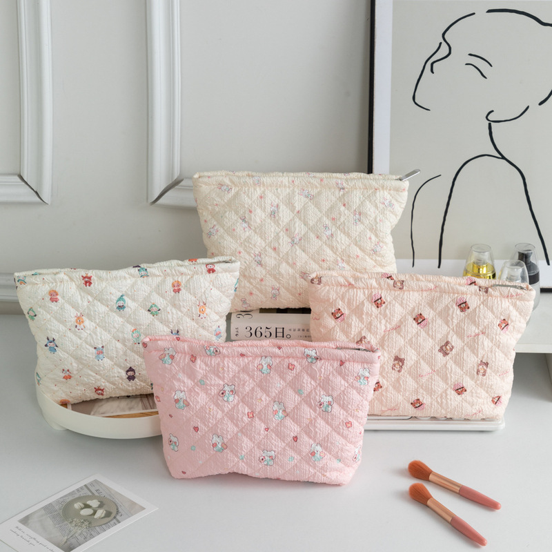 Foreign Trade Hot Embossed Cosmetic Bag Large Capacity Portable Clutch Bag for Travel Cute Storage Bag Ready for Sale Foreign Trade Hot Embossed Cosmetic Bag Large Capacity Portable Clutch Bag for Travel Cute Storage Bag Ready for Sale