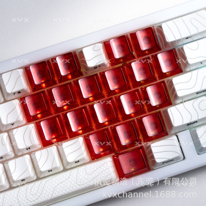 xvx 愛パーソナライズされたカスタマイズされた磁気軸メカニカルキーボードオリジナルマオ高透明発光 PC キーキャップクロスボーダー|undefined