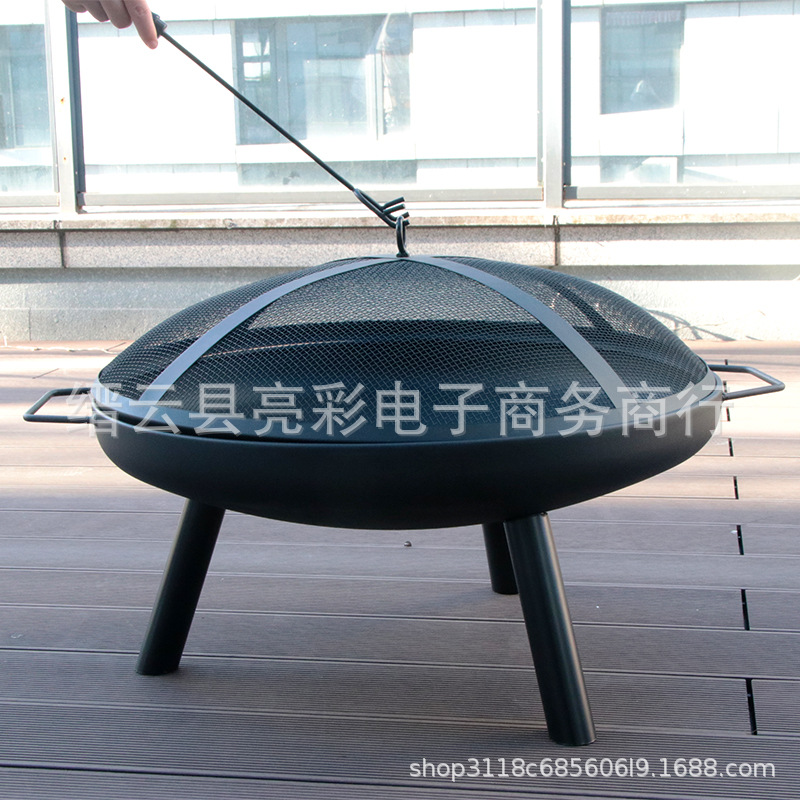篝火炉户外焚火台庭院大型晚会篝火盆室外民宿取暖圆形烤火炉火炕