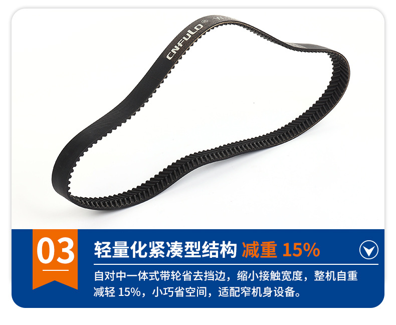 Industrial belt, herringbone toothed synchronous belt, heavy-duty packaging conveyor, long-distance transportation equipment, rubber conveyor belt