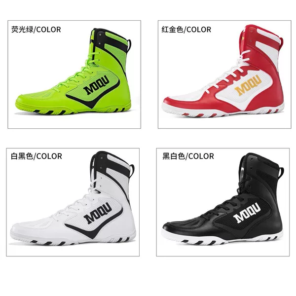 New men's and women's boxing shoes, martial arts wrestling shoes, cross-border boxing shoes, men's and women's fitness training, squat and deadlift shoes, black