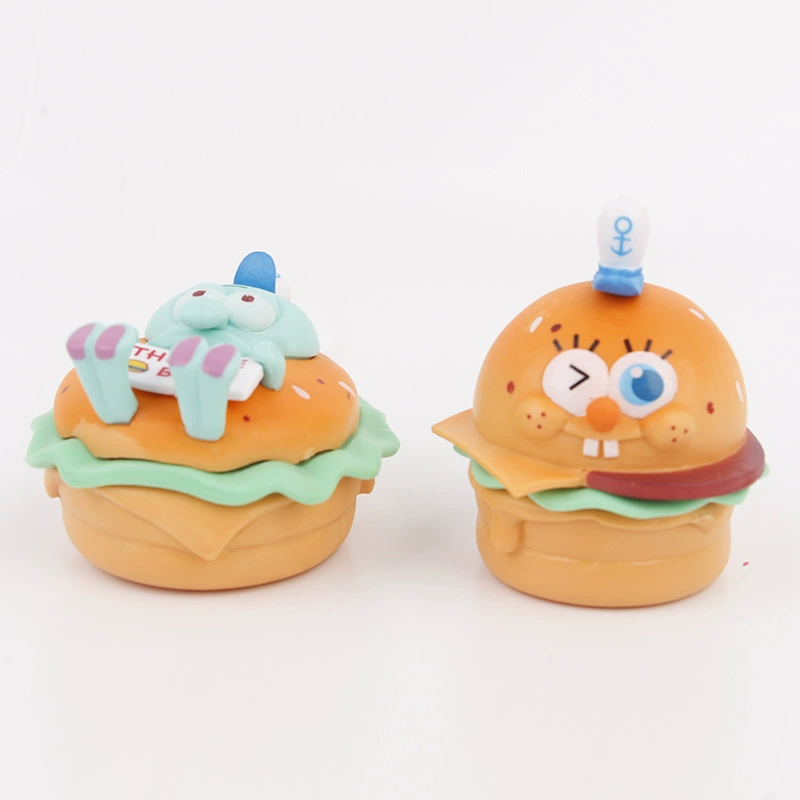 Шесть Delicioус crabburgons Маленький поролон вокруг ручной работы крабовый замок король партия мультфильм модель автомобильный декор декоративный оптовая продажа